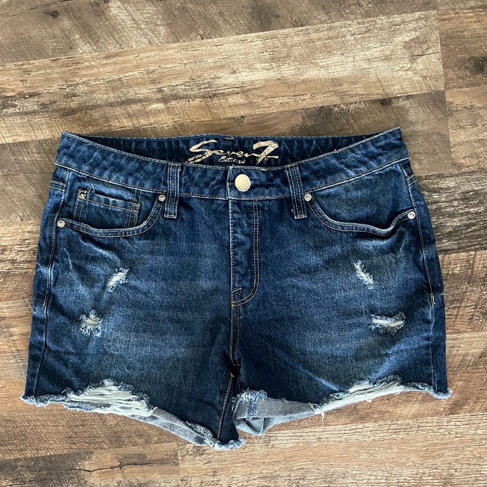 Seven7 Distressed Denim Shorts